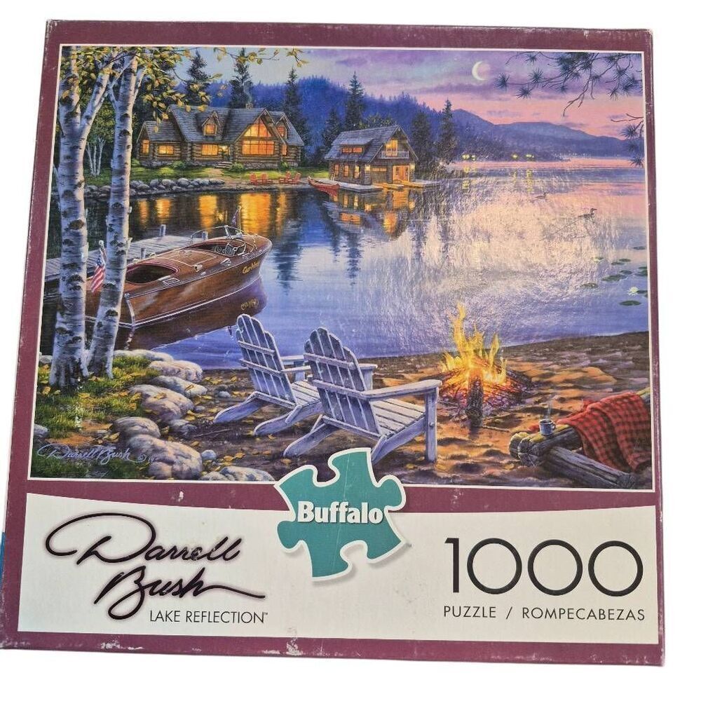 Buffalo Games Darrell Bush Lake Reflection 1000 pc Jigsaw Puzzle USED - Picture 2 of 9